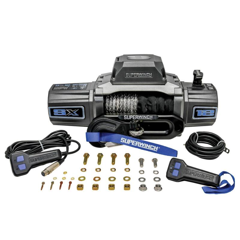 Superwinch SX 12000SR Synthetic Rope Winch - 12,000 lb - Graphite