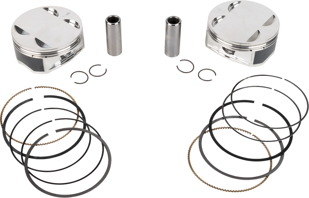 JE Pistons Piston Kit - Harley-Davidson Milwaukee-Eight 108 - 4.075" Bore 4.500" Stroke 11.5:1 CR 108" M8