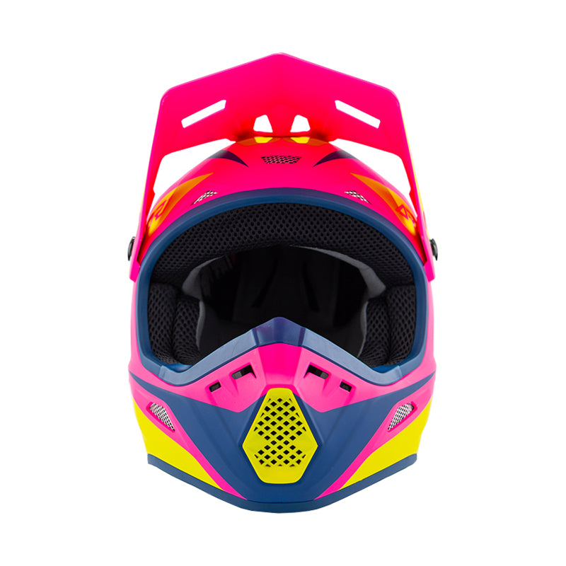 Answer AR1 Mototown Helmet Matte Pink/Hyper Acid/Dark Blue