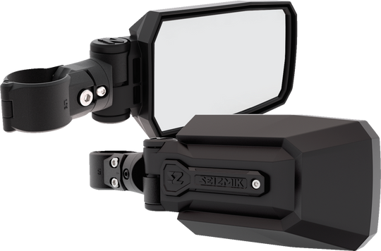 Seizmik Mirrors Trailrider Side View Rectangle Black 1.75"/2" Rops Pair - Yamaha YXZ1000R and More
