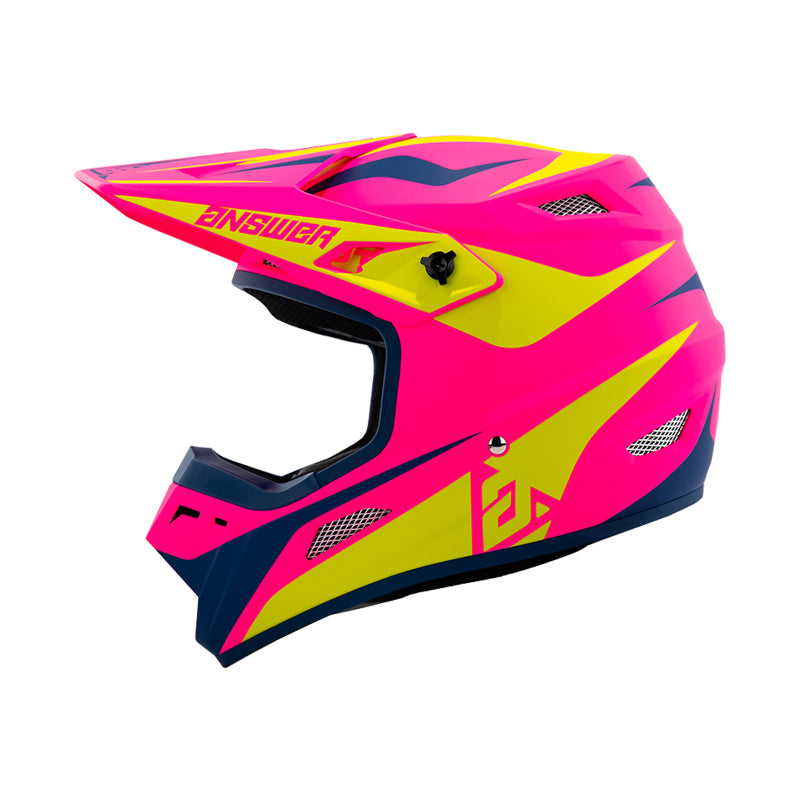 Answer AR1 Mototown Helmet Matte Pink/Hyper Acid/Dark Blue