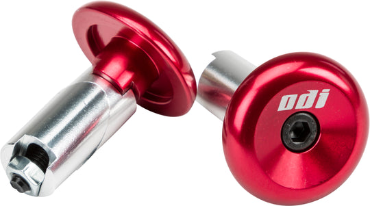 ODI Aluminum Bar End Plugs - Pair - Red