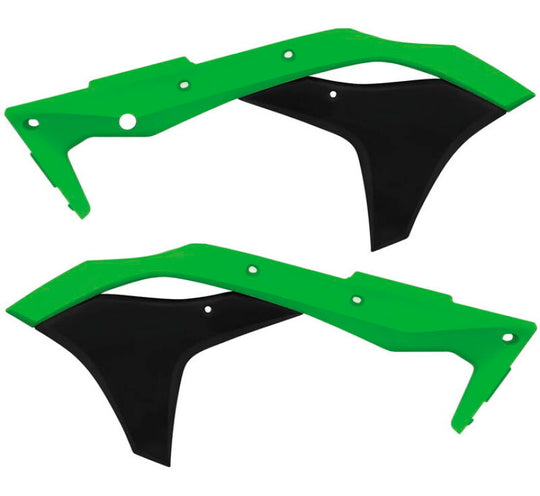 Acerbis Radiator Shroud - 17-20 Kaw KX250F/KX250 - Green/Black