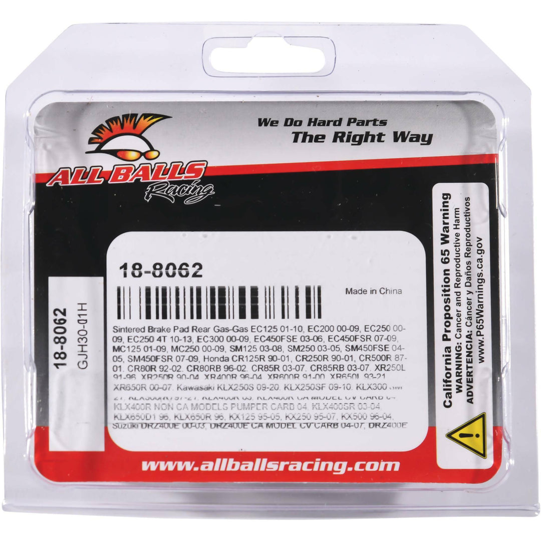 All Balls Sintered Brake Pads 18-8062