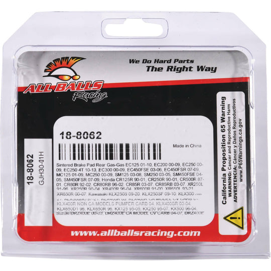 All Balls Sintered Brake Pads 18-8062