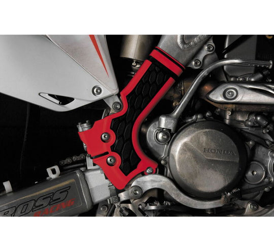 Acerbis X-Grip Frame Guards - 13-17 Hon CRF250R/CRF450R - Red/Blk