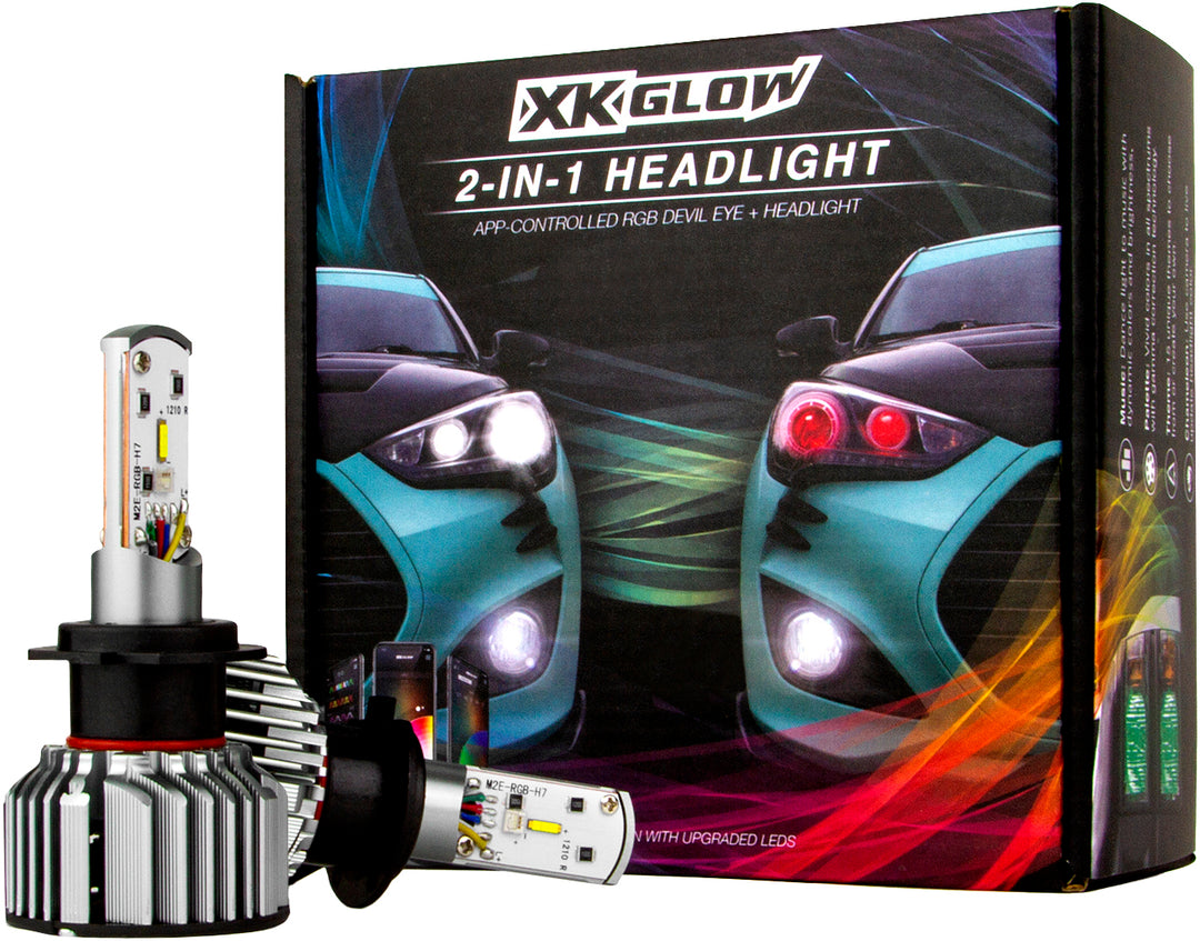 XK Glow H4 LED RGB Headlight Bulb Kit