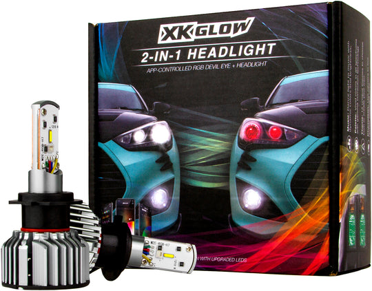 XK Glow H4 LED RGB Headlight Bulb Kit