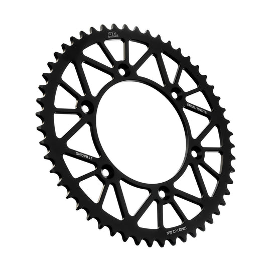 JT Sprockets Aluminum Racelite Rear Sprocket 52T-520 Black
