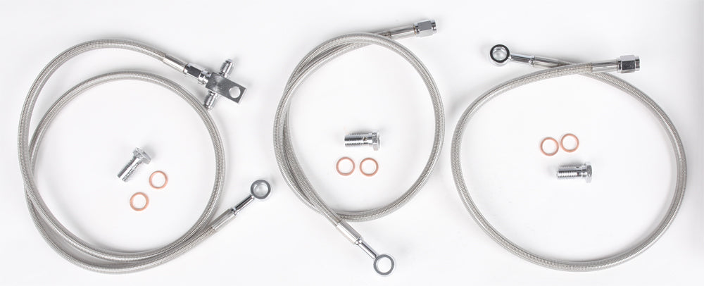Streamline Front Brake Line Kit 3-Line Standard +2 in