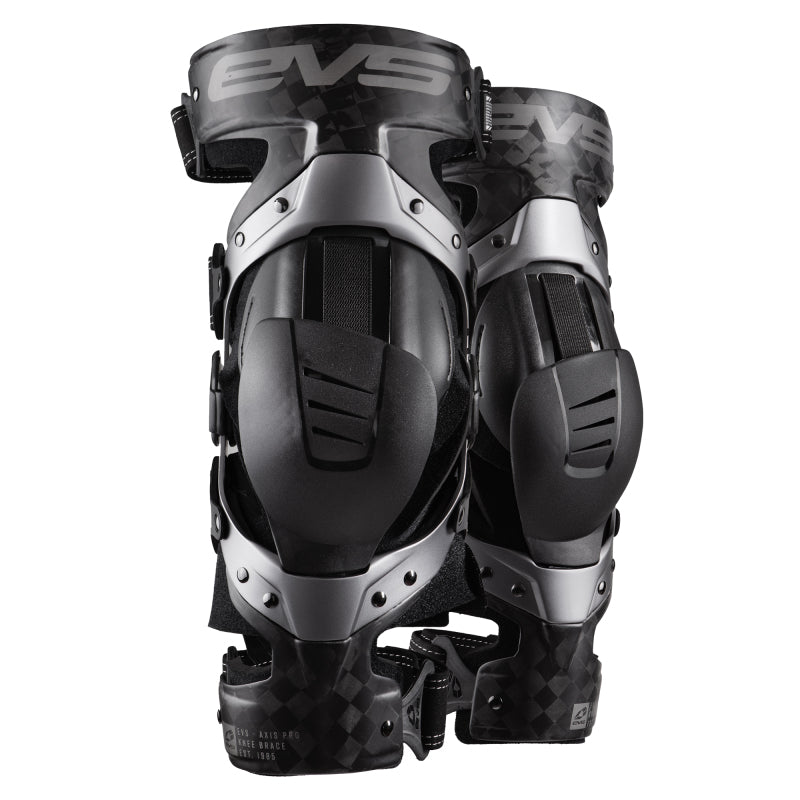 EVS Axis Sport Knee Brace Pair Black/Black/Grey