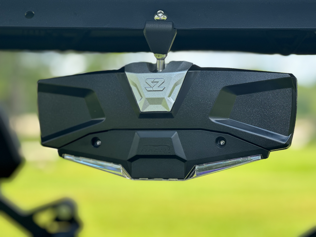 Seizmik Halo-RA LED Rear View Mirror - Cast Aluminum with Lighting