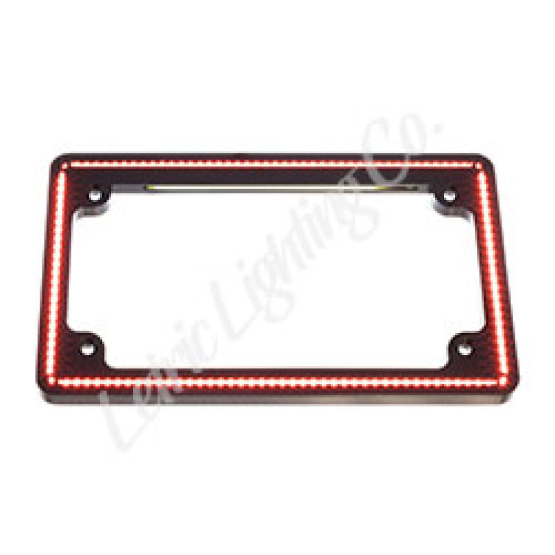 Letric Lighting 18+ HD Softail Perfect Plate Light License Plate Frame Black - Harley-Davidson