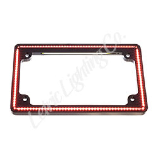 Letric Lighting 18+ HD Softail Perfect Plate Light License Plate Frame Black - Harley-Davidson