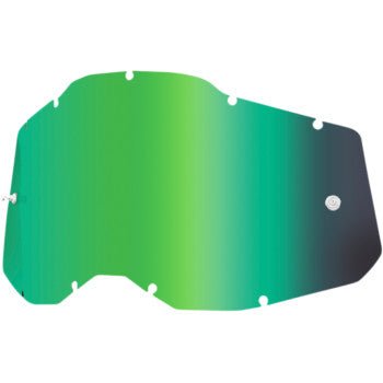 100% Green Mirror Goggle Lens – Accuri 2/Racecraft 2/Strata 2 - Dune Goons