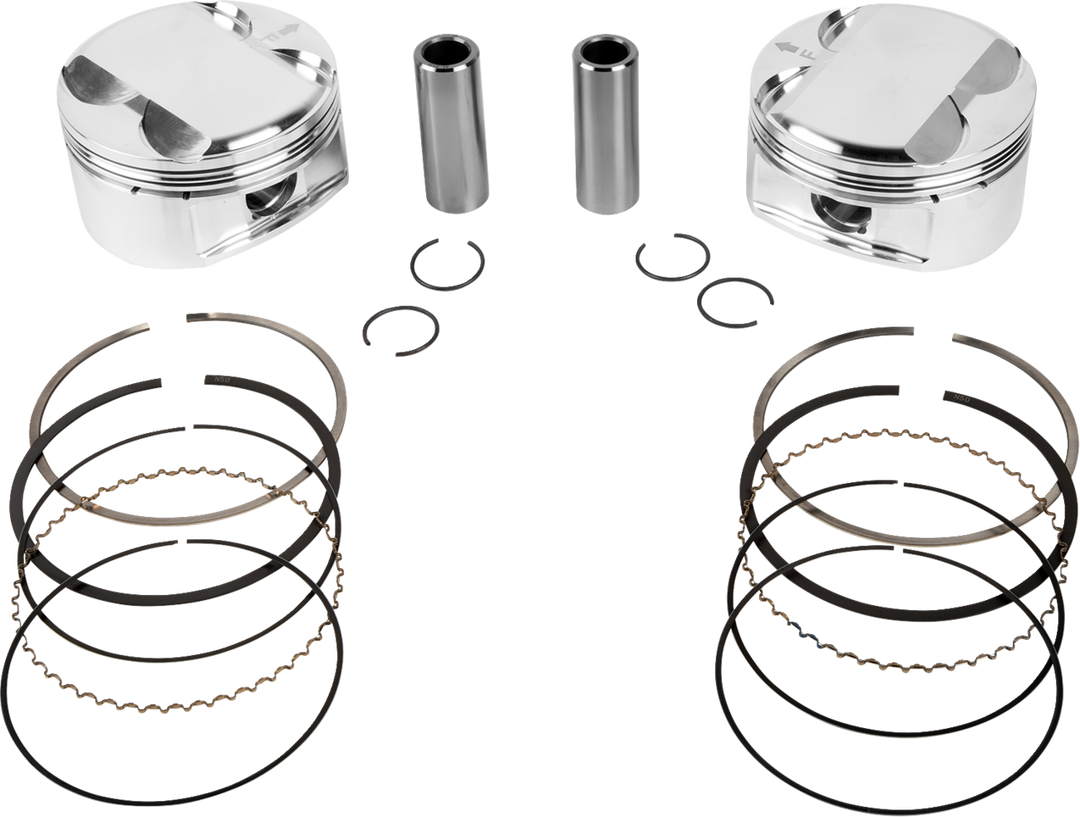 JE Pistons Piston Kit - Harley-Davidson Milwaukee-Eight 114/117 - 3.937" Bore 4.375" Stroke 11.5:1 CR 114" M8