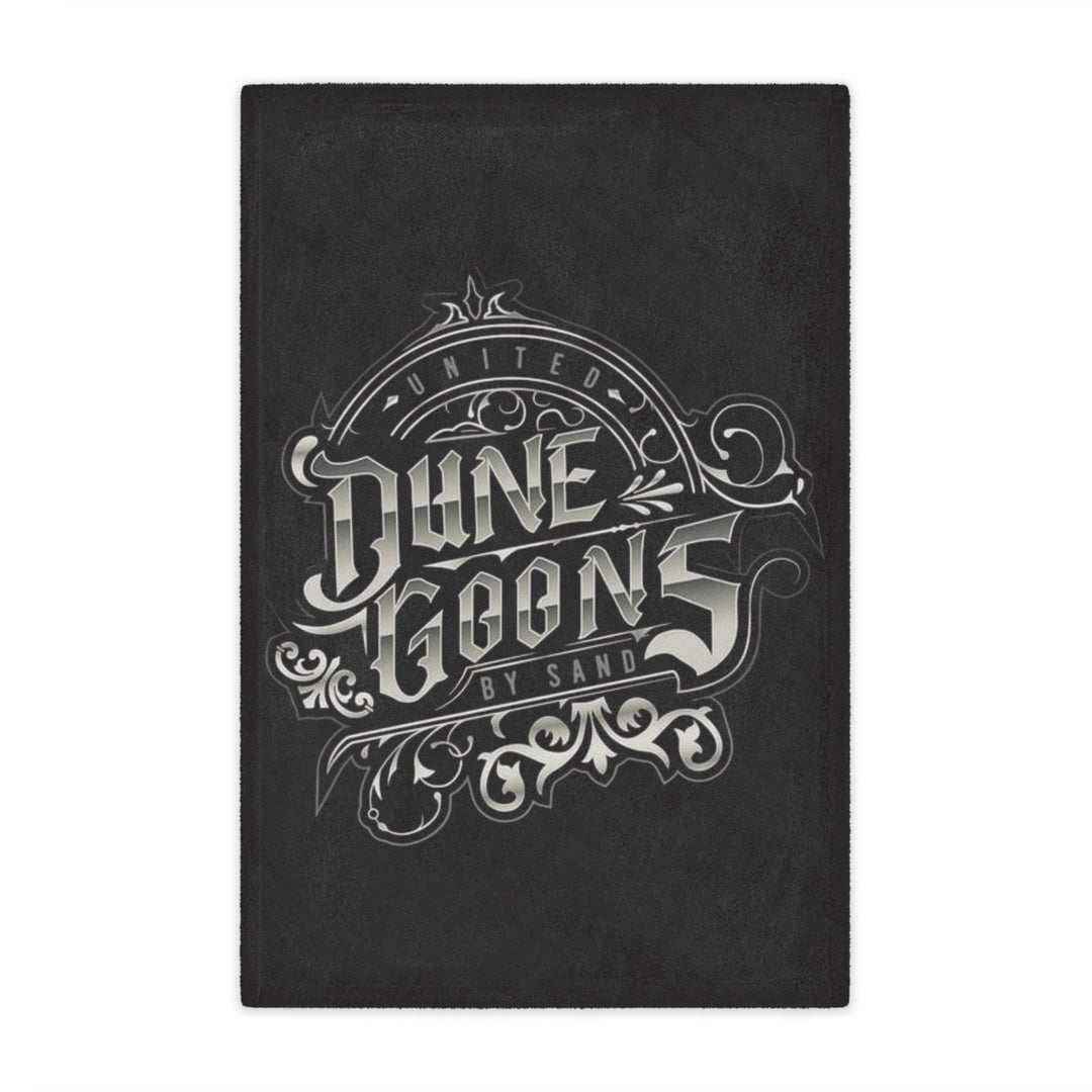 Minky Blanket — 'Dune Goons by Sand' Vintage Gothic Badges Plush Throw