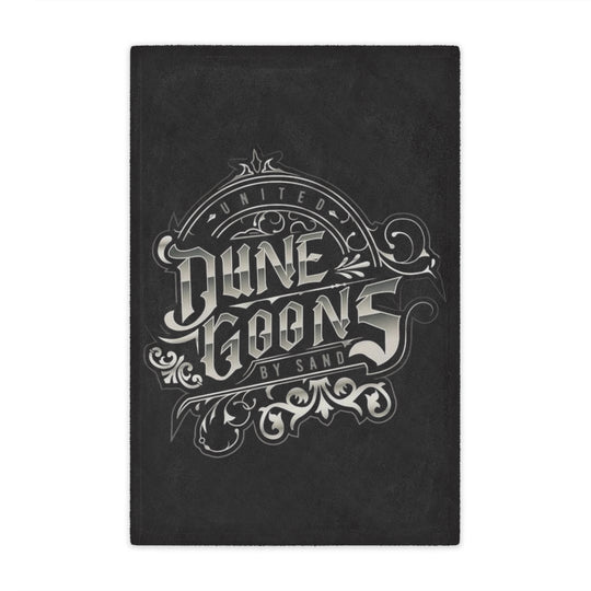 Minky Blanket — 'Dune Goons by Sand' Vintage Gothic Badges Plush Throw