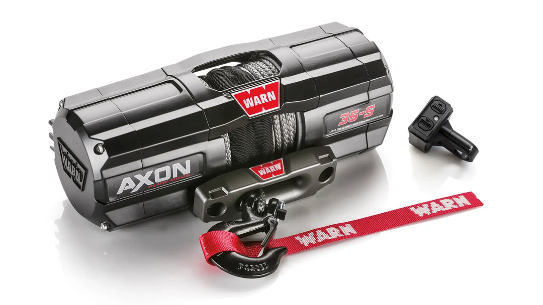 Warn AXON 35-S Plow Mode Winch - 3500 lb Synthetic Rope ATV / UTV