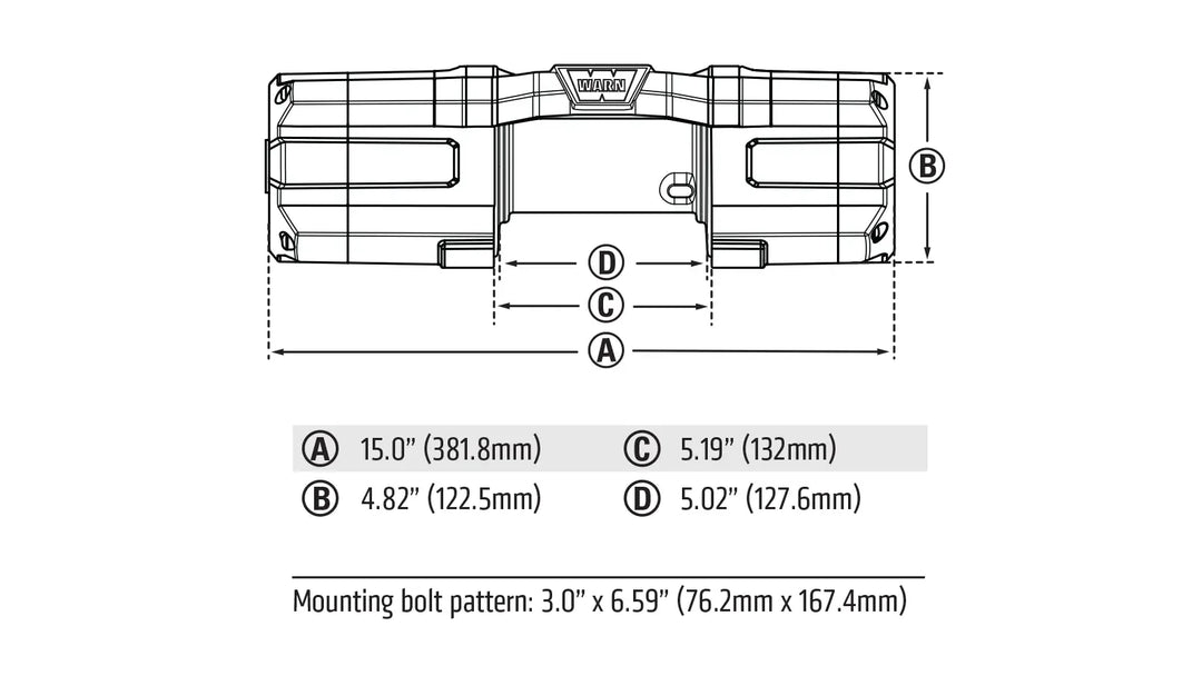 Warn AXON 45-S Plow Mode Winch - 4500 lb Synthetic Rope UTV / ATV
