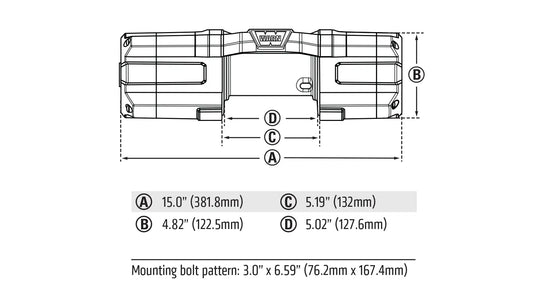 Warn AXON 45 Plow Mode Winch - 4500 lb Steel Rope UTV / ATV