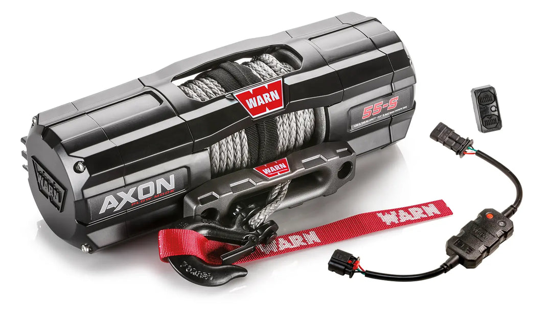 Warn AXON 55-S Plow Mode Winch - 5500 lb Synthetic Rope UTV / ATV