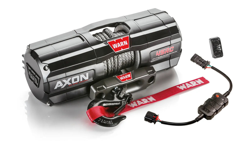 Warn AXON 45RC Plow Mode Winch - 4500 lb Short Drum Synthetic Rope UTV / ATV