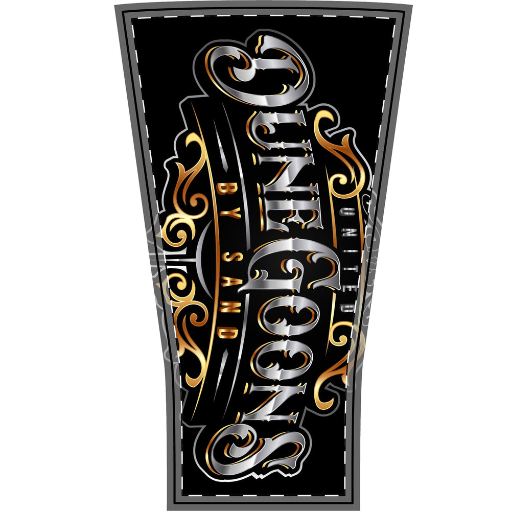 Dune Goons 'Genuine Goods' Arm Sleeve — Decorative Black & Gold Tattoo Sleeve