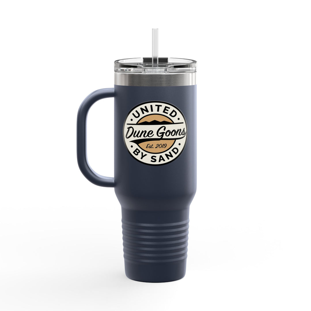 40oz Insulated Travel Mug — 'Dune Goons' Desert Racing Logo Tumbler