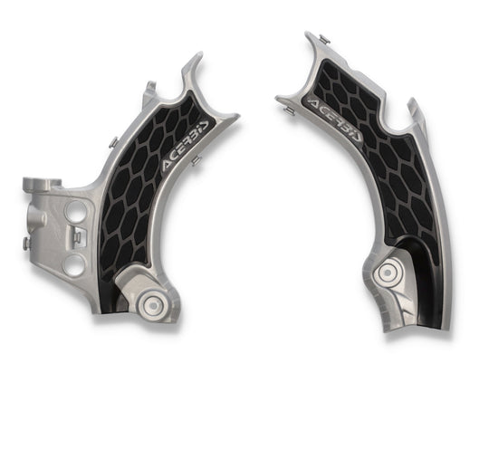 Acerbis X-Grip Frame Guard Guards HON Silver/Black (2911441015)