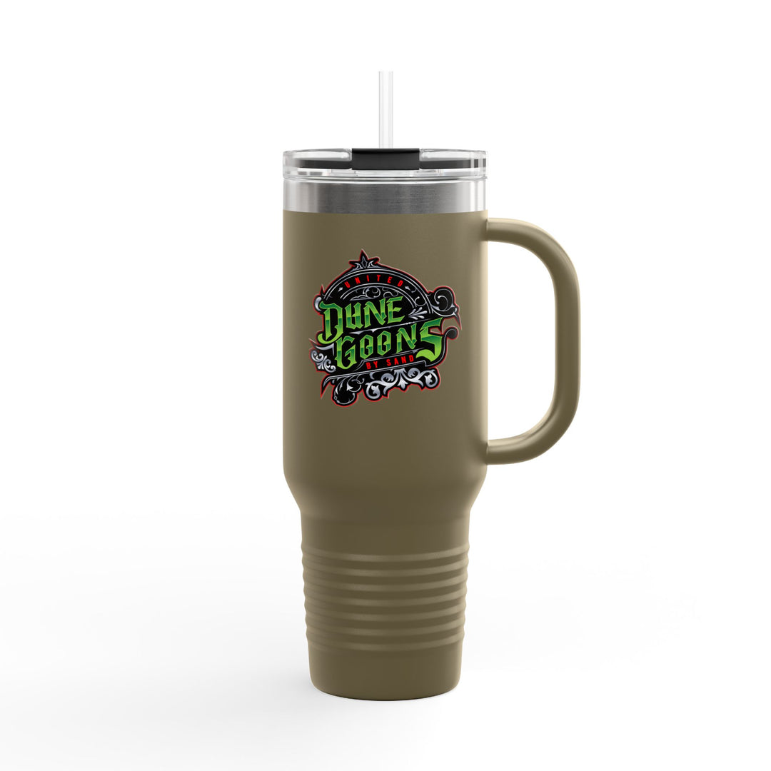 40oz Insulated Travel Mug — 'Dune Goons' Desert Racing Logo Tumbler