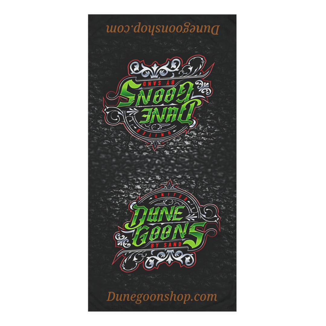 Dune Goons Logo Bike Towel — Black Graphic Cotton-Mink Blend