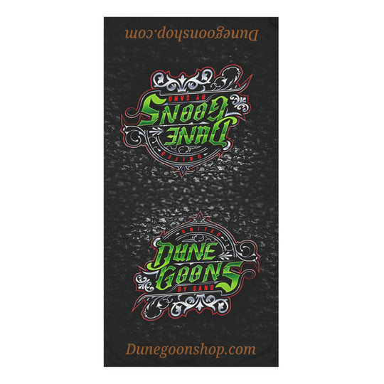 Dune Goons Logo Bike Towel — Black Graphic Cotton-Mink Blend