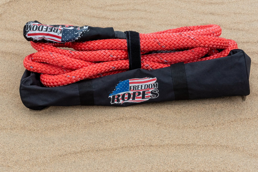 1.25"x30' Kinetic Energy Rope Kit (includes 1.25"x30' Freedom Rope, 2 Soft Shackles, and a bag) - Dune Goons