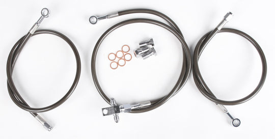 Streamline Front Brake Line Kit 3-Line +2 in Smoke