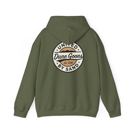 Dune Goons 2026 Logo Hoodie — Sand Dune Graphic Pullover