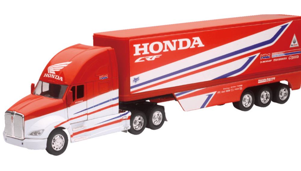 1:32 Race Team Die - Cast Hauler Toy Truck – Motocross Replica - Dune Goons