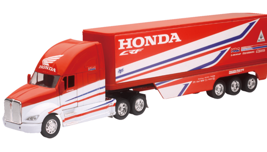 1:32 Race Team Die - Cast Hauler Toy Truck – Motocross Replica - Dune Goons