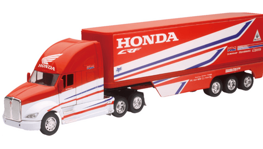 1:32 Race Team Die - Cast Hauler Toy Truck – Motocross Replica - Dune Goons