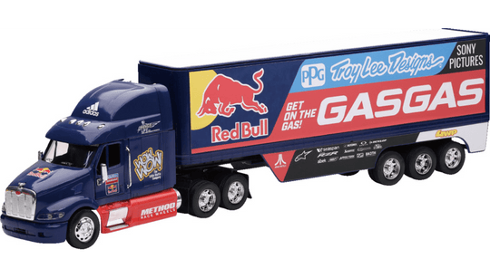 1:32 Race Team Die - Cast Hauler Toy Truck – Motocross Replica - Dune Goons