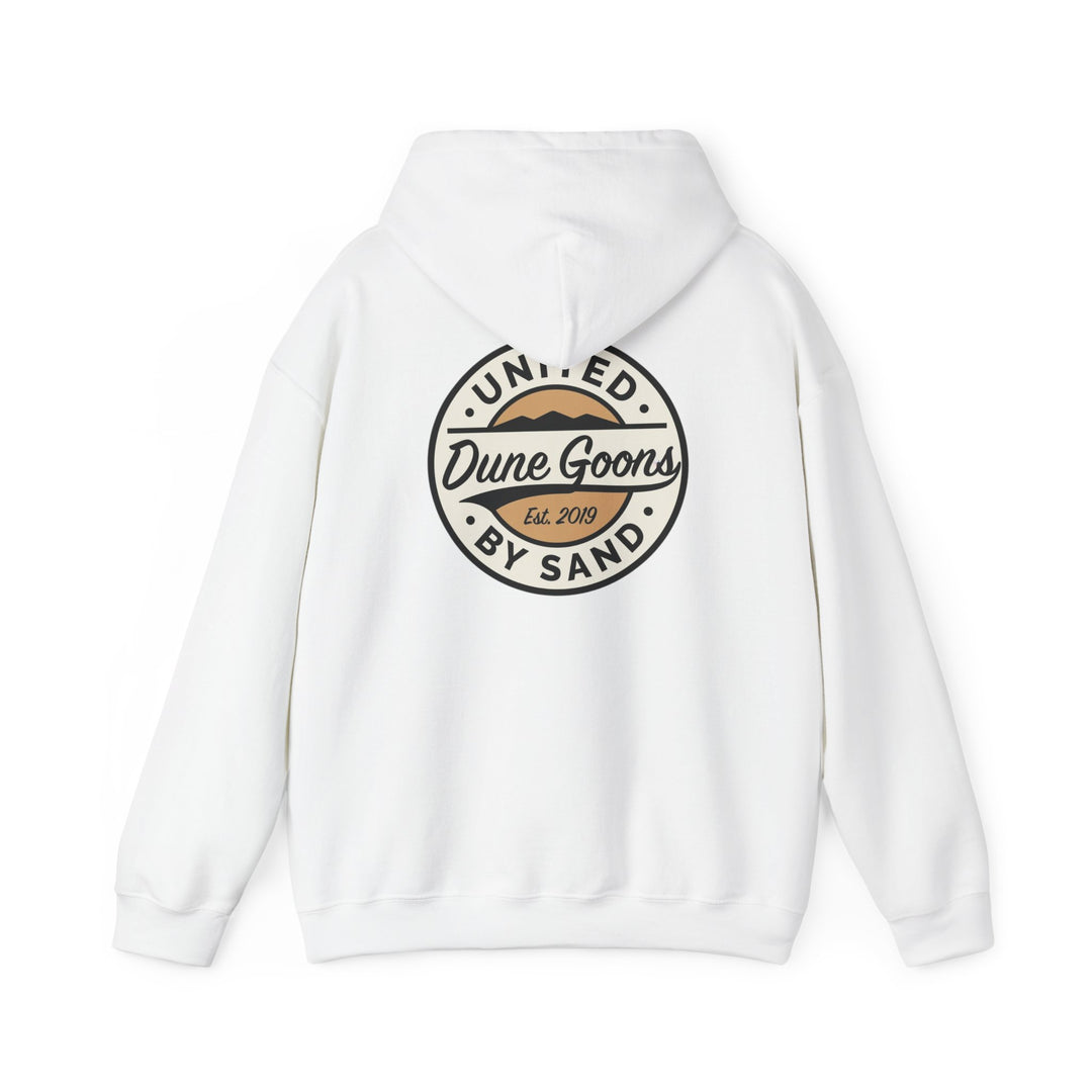 Dune Goons 2026 Logo Hoodie — Sand Dune Graphic Pullover