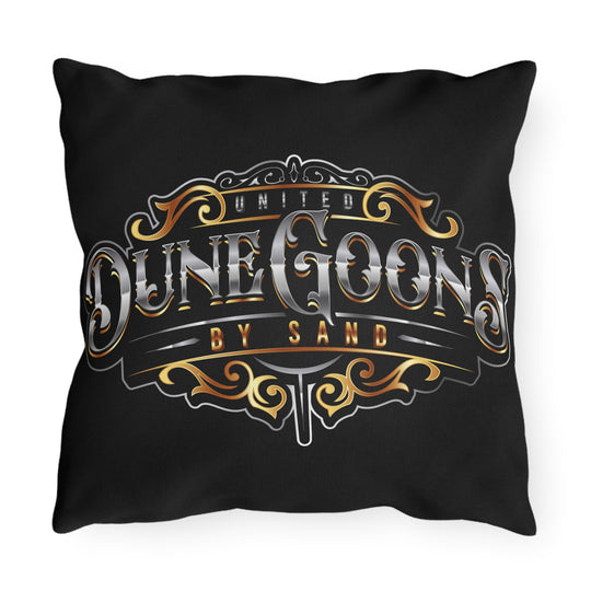 Dune Goons Outdoor Pillow — Bold Green Vintage Surf/Beach Accent