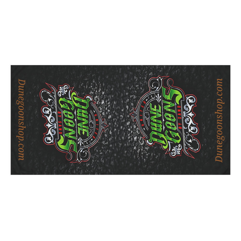 Dune Goons Logo Bike Towel — Black Graphic Cotton-Mink Blend