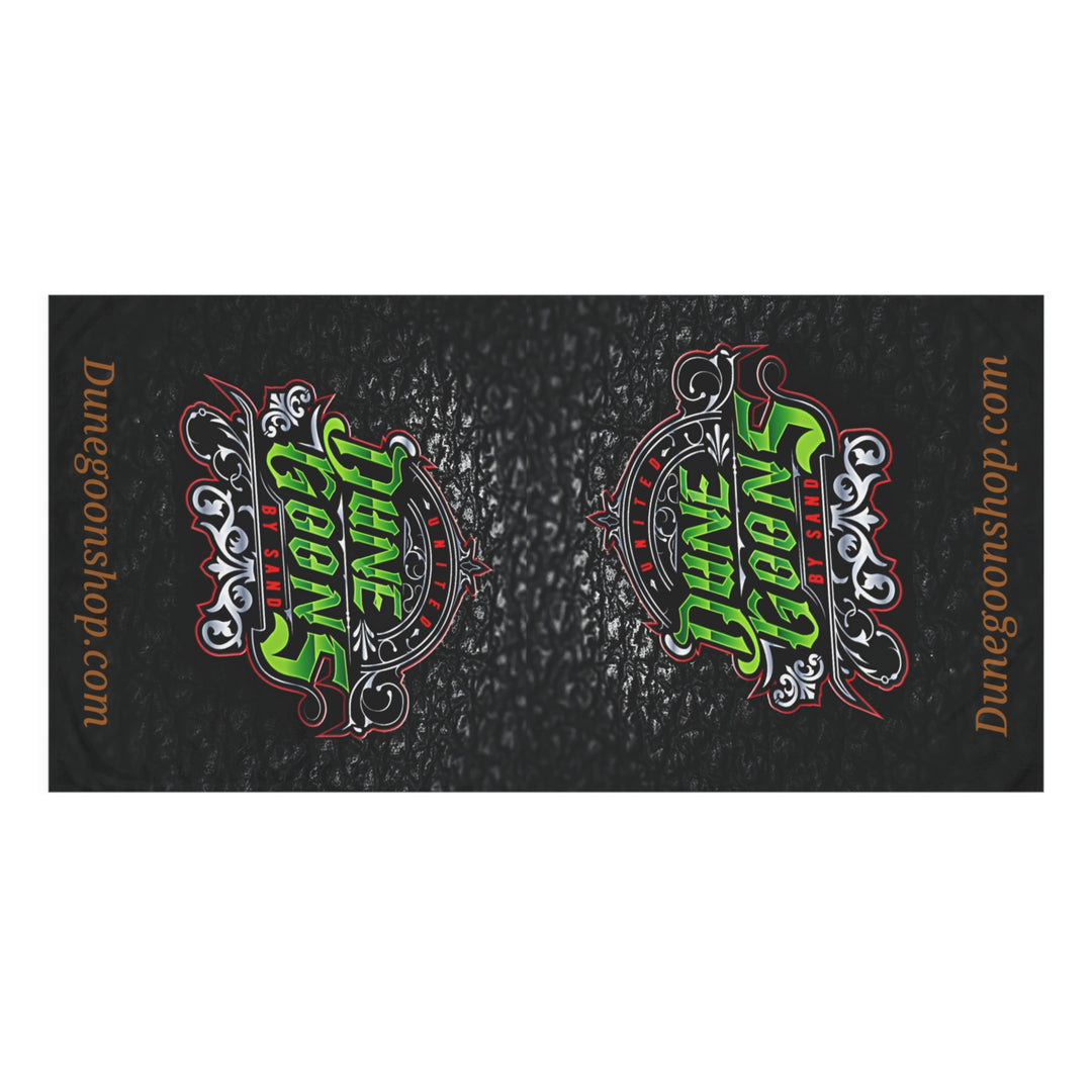 Dune Goons Logo Bike Towel — Black Graphic Cotton-Mink Blend