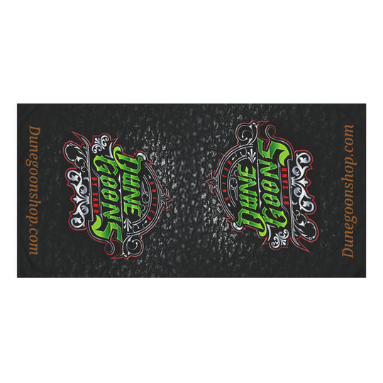 Dune Goons Logo Bike Towel — Black Graphic Cotton-Mink Blend