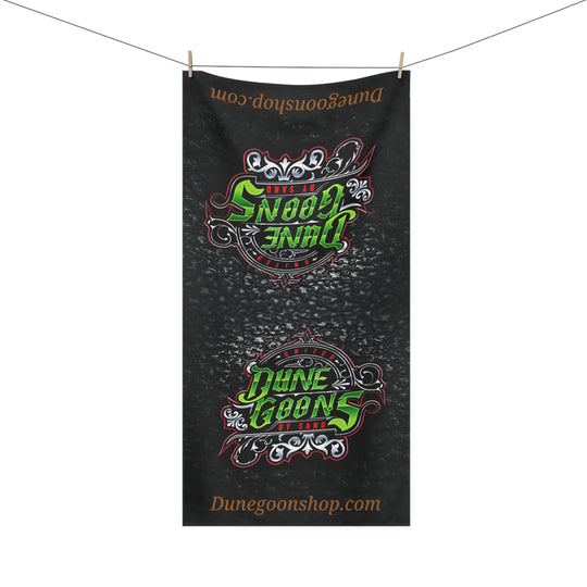 Dune Goons Logo Bike Towel — Black Graphic Cotton-Mink Blend