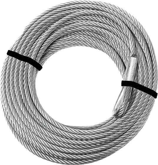 KFI Replacement Steel Winch Cable - 4500-5000 lb Wide Winches