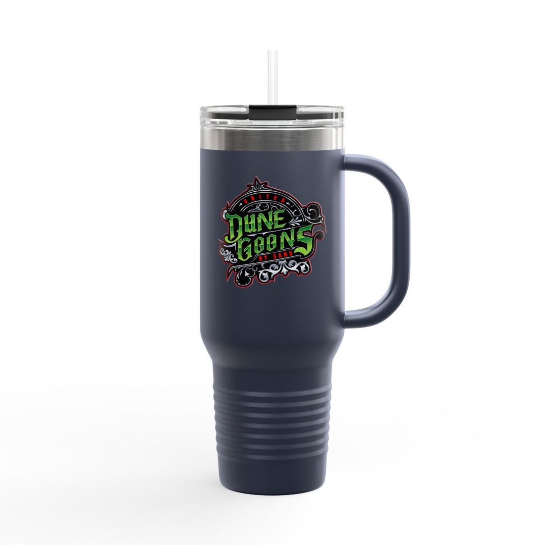 40oz Insulated Travel Mug — 'Dune Goons' Desert Racing Logo Tumbler