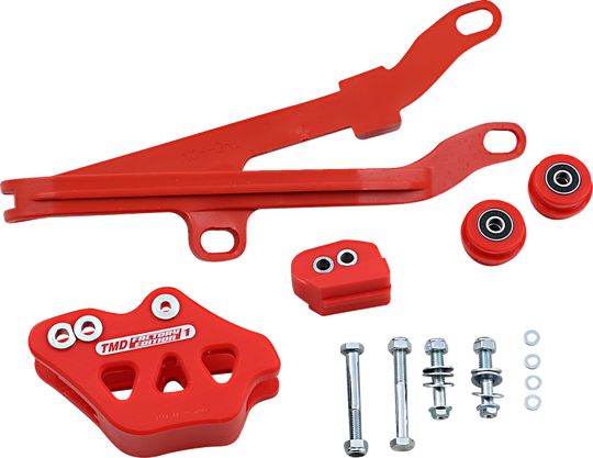 TM Designworks Chain Guide/Slider Red - Husqvarna TE250 and More