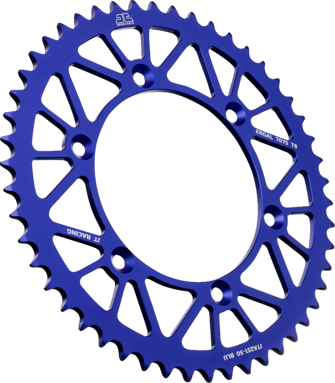JT Sprockets Rear Sprocket Blue 50 Tooth - Yamaha YZ125 and More
